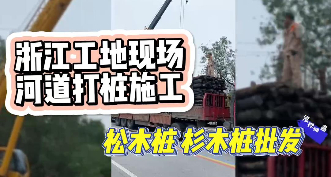 木樁廠家承接松木樁、杉木樁工地施工與批發(fā)視頻